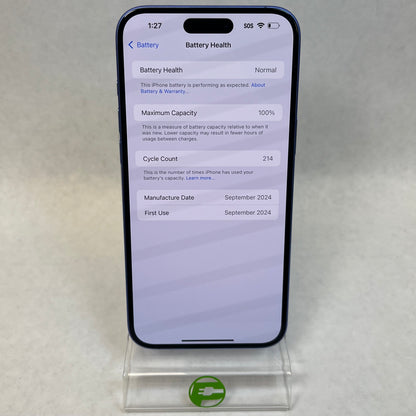 Unlocked Apple iPhone 16 Plus 128GB Ultramarine MXUW3LL/A