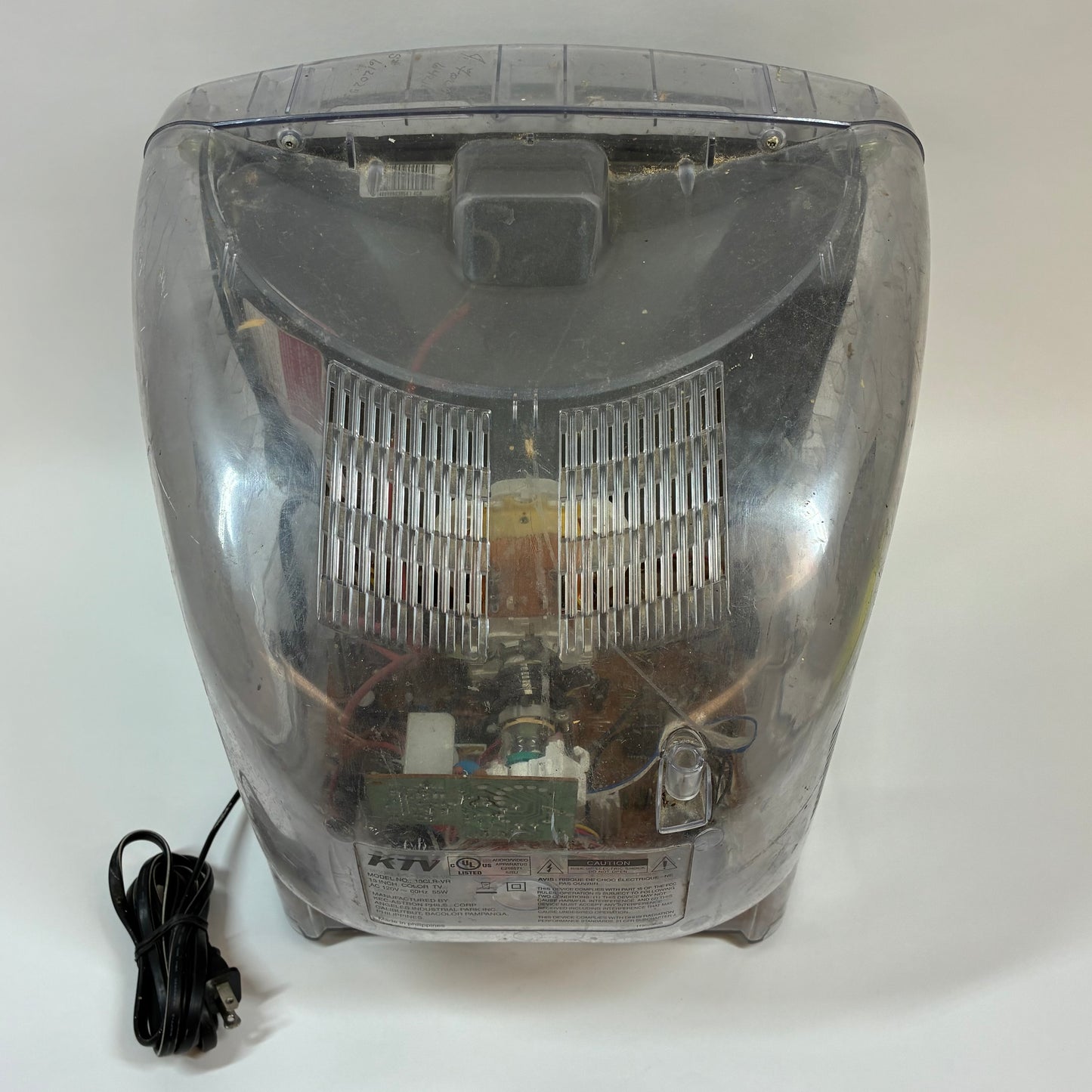 KTV 13" 13CLR-VR Transparent Prison Analog CRT 480p 13 Inch Color TV RARE