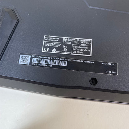 MSI Crosshair 15 A11UCK 15.6" i7-11800H 2.3GHz 16GB RAM 512GB GeForce RTX 3050