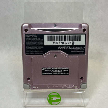 Nintendo Game Boy Advance SP Handheld Game Console Only AGS-101 Pearl Pink