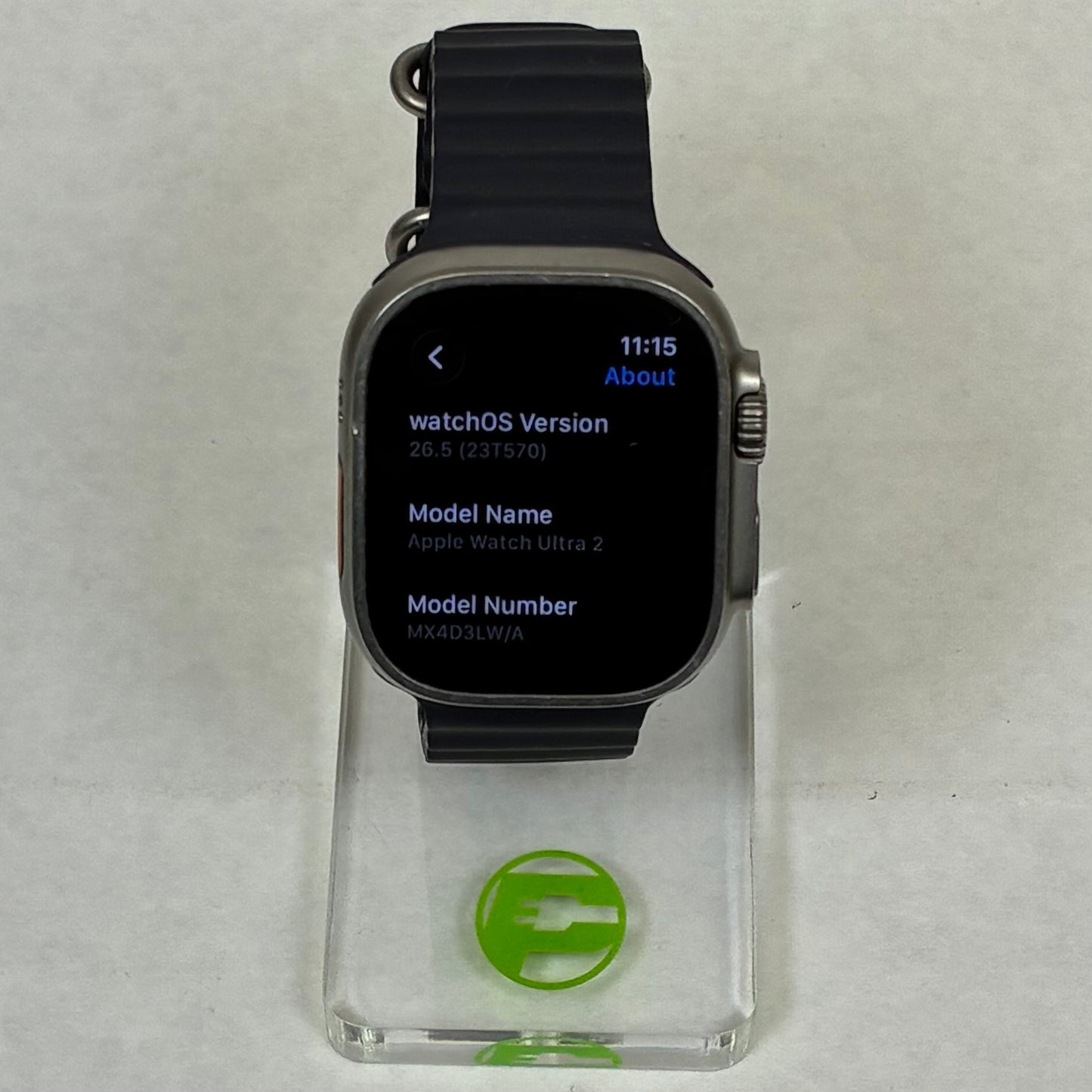 Unlocked Apple Watch Ultra 2 49MM Natural Titanium Black Ocean Band MX4D3LW/A