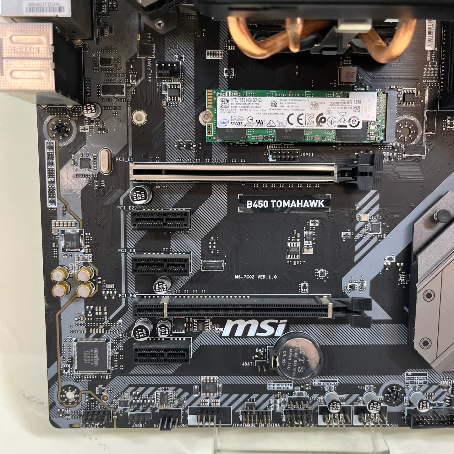 MSI B450 TOMAHAWK AM4 ATX Ryzen 7 3700x Intel NVMe 1TB SSD T Force Vulcan Z DDR4