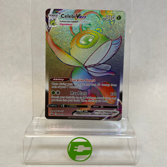 Pokémon TCG Sword & Shield-Chilling Reign Celebi VMAX SR Rainbow 199/198 English