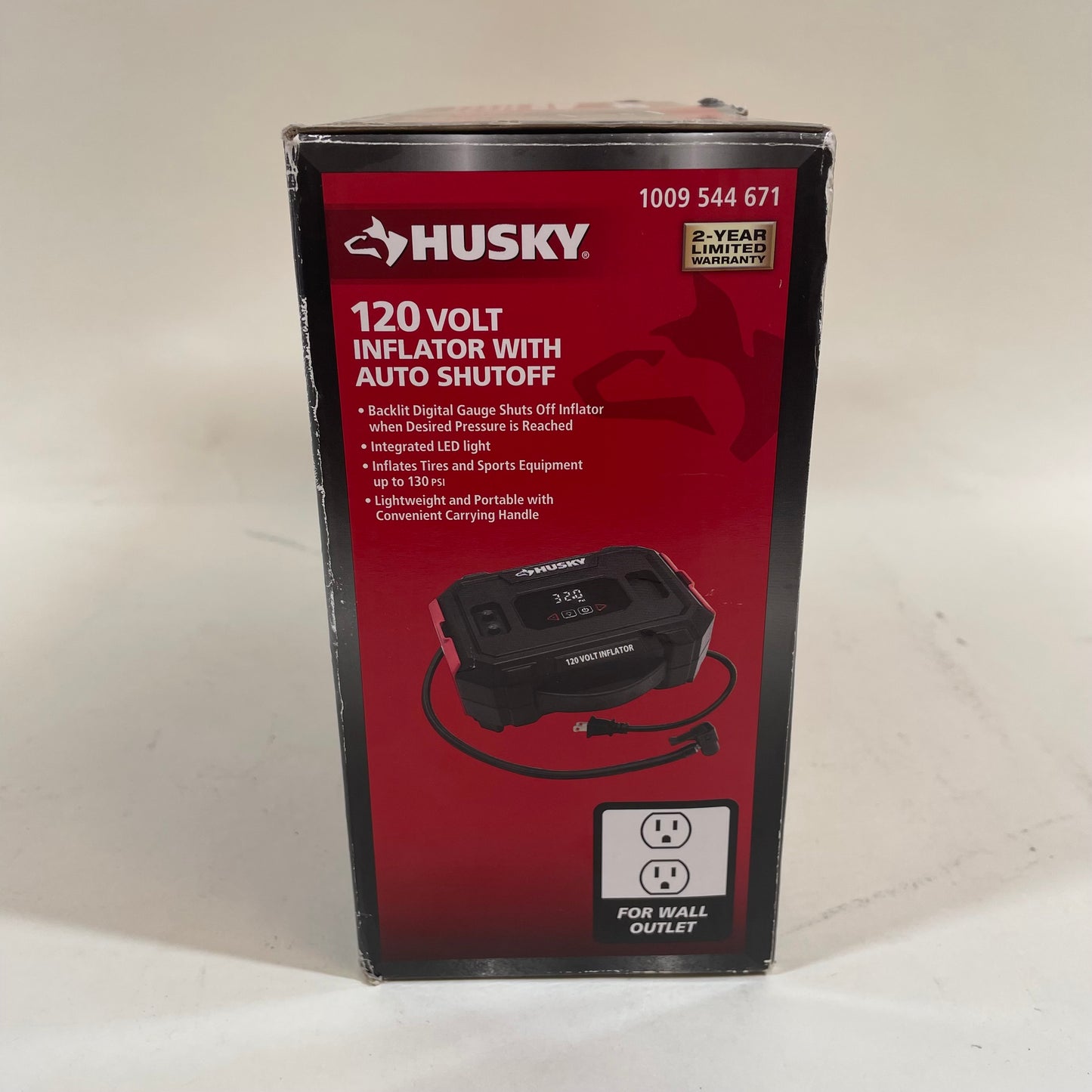 New Husky 1009544671 120V Inflator w/ Auto Shutoff