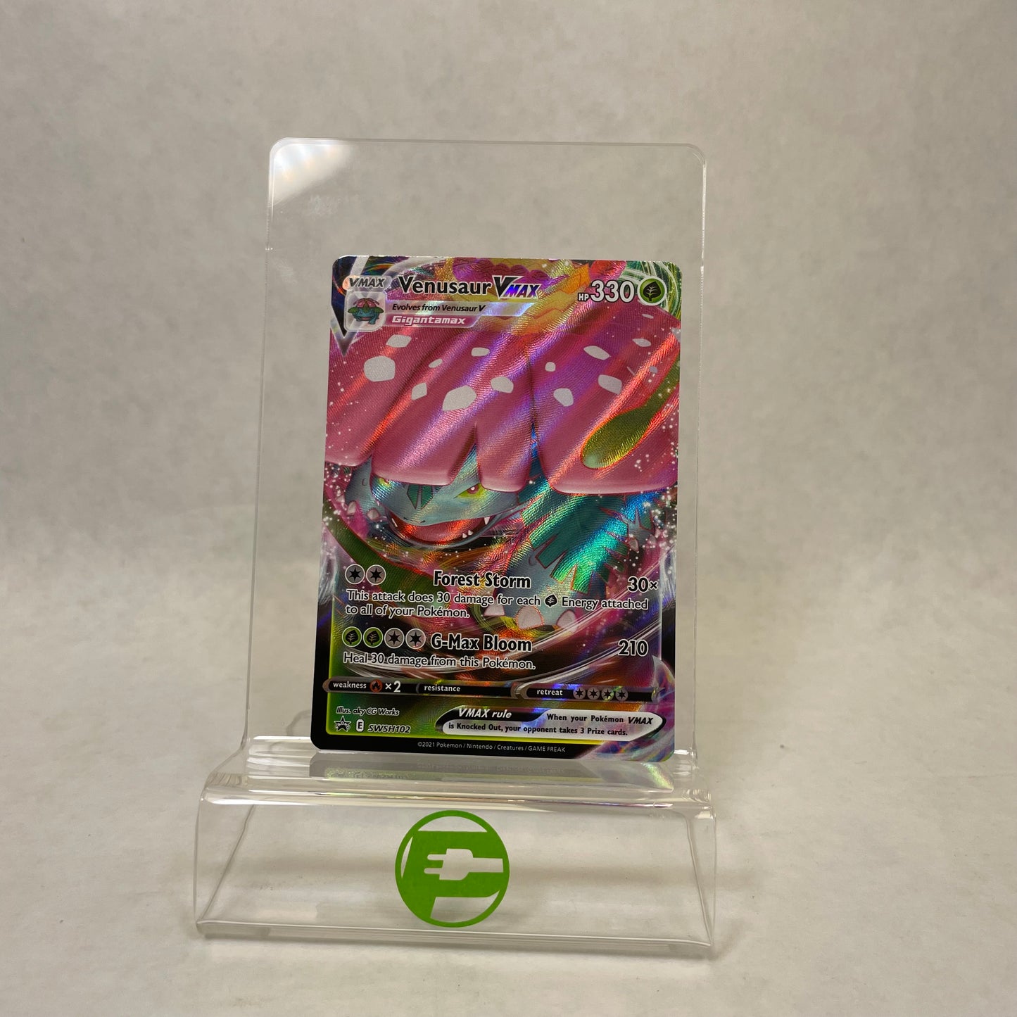 Pokémon TCG Sword & Shield Venusaur VMAX SWSH102 Holo Textured English
