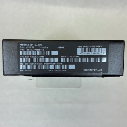 Verizon Samsung Galaxy S24 FE 8GB RAM 128GB SM-S721U Black