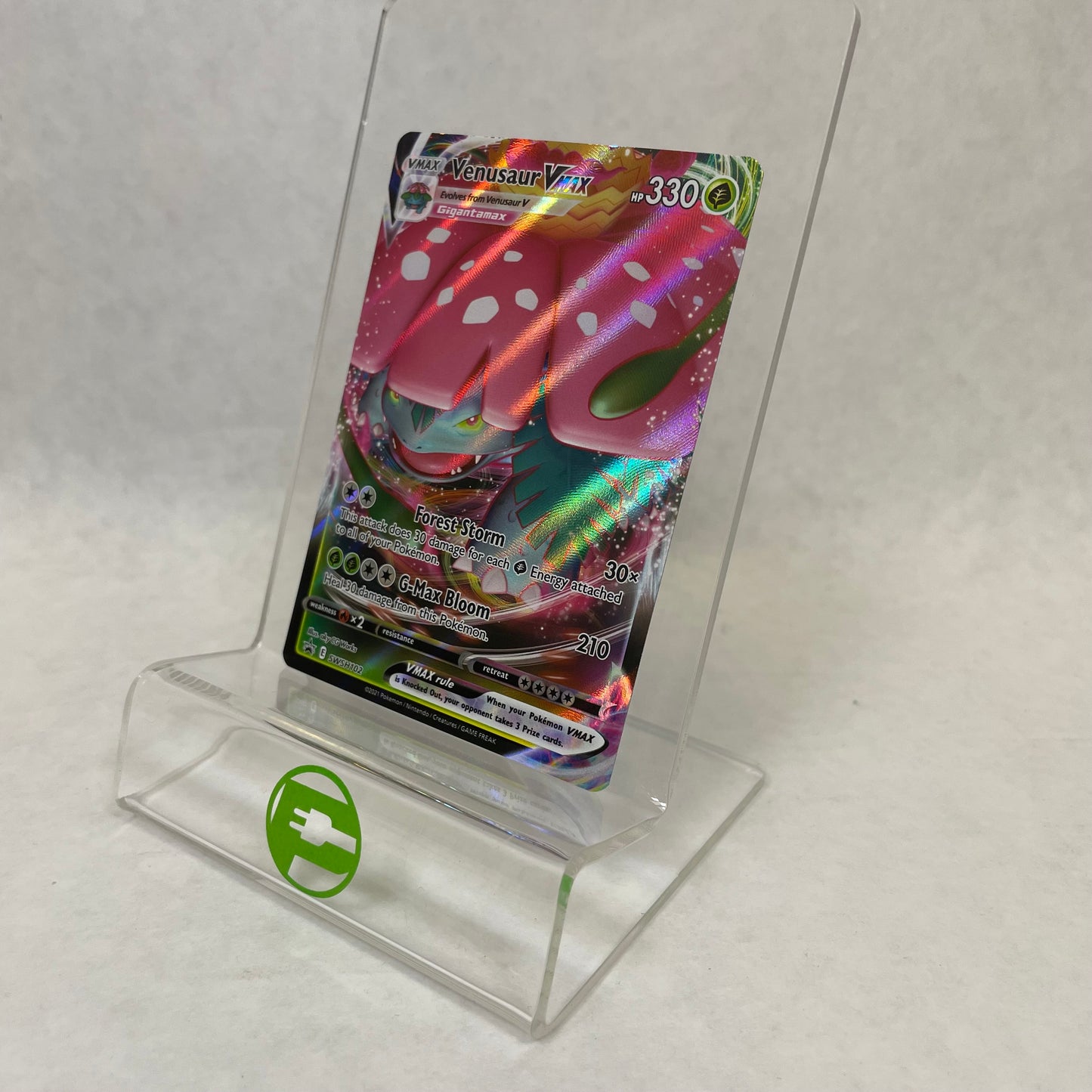 Pokémon TCG Sword & Shield Venusaur VMAX SWSH102 Holo Textured English