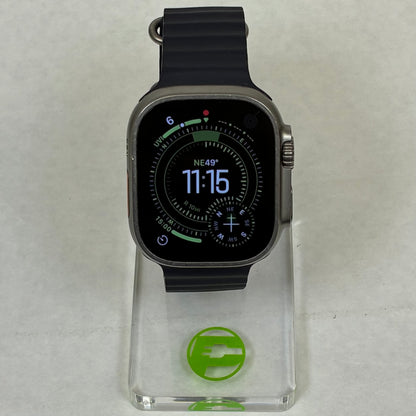 Unlocked Apple Watch Ultra 2 49MM Natural Titanium Black Ocean Band MX4D3LW/A