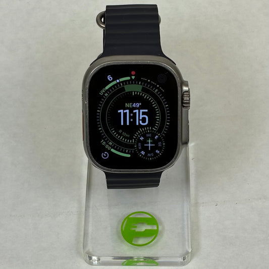 Unlocked Apple Watch Ultra 2 49MM Natural Titanium Black Ocean Band MX4D3LW/A