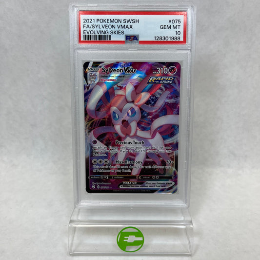 Pokémon TCG Evolving Skies Sylveon 075/203 Holo English PSA 10