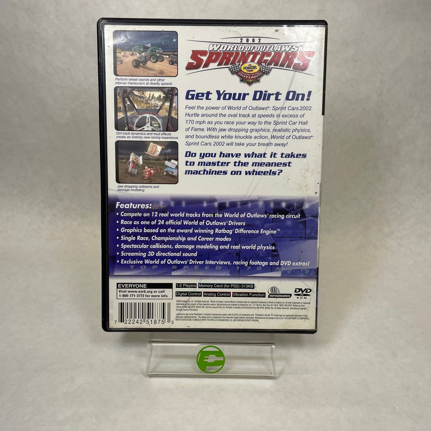 World of Outlaws Sprint Cars 2002 (Sony PlayStation 2 PS2, 2002)