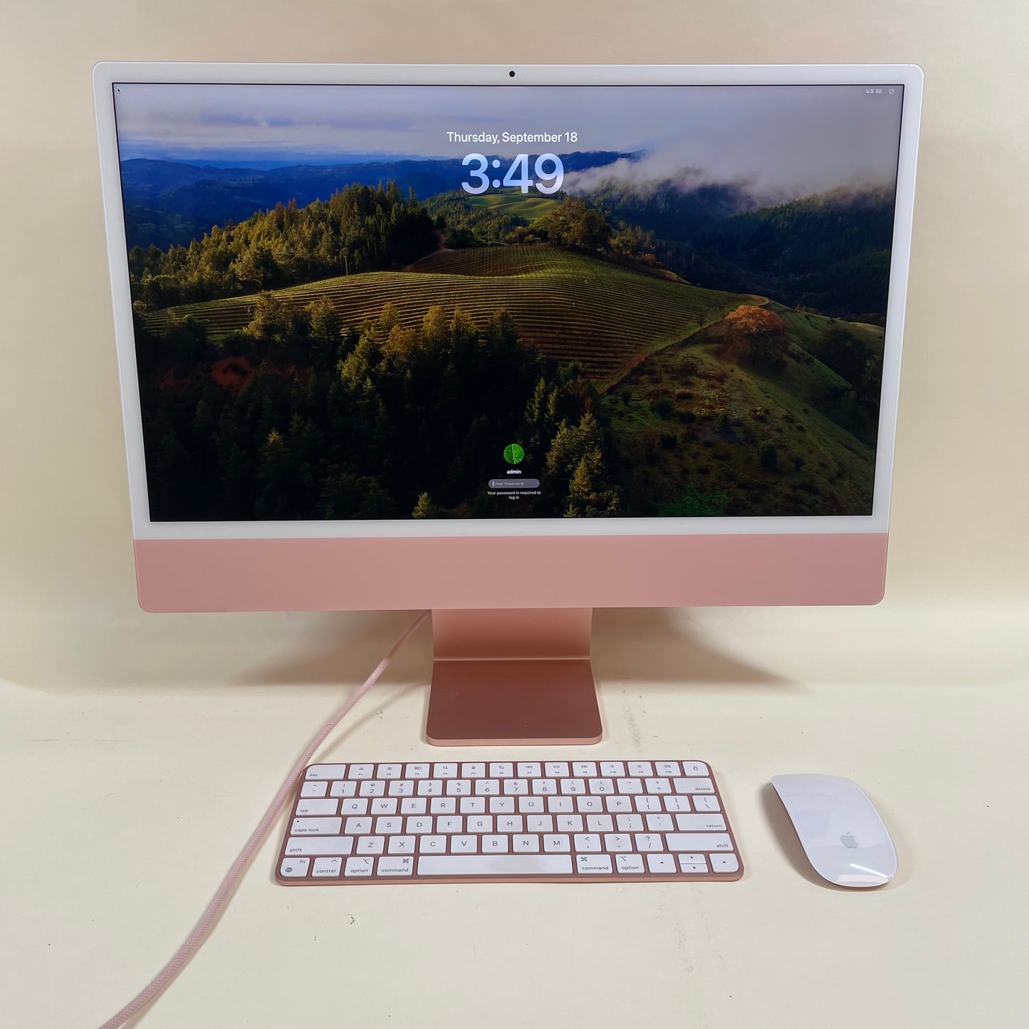 2021 Apple iMac 24" M1 3.2GHz 8GB RAM 256GB SSD Red/Pink MJVA3LL/A
