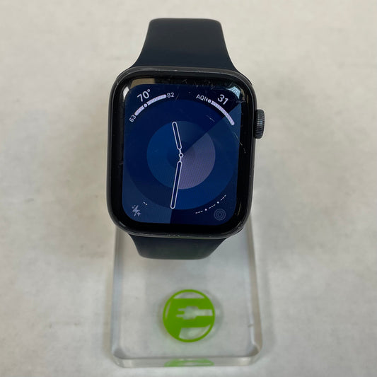 GPS Only Apple Watch SE 1st Gen 44MM Black Aluminum Black Sport Band A2352