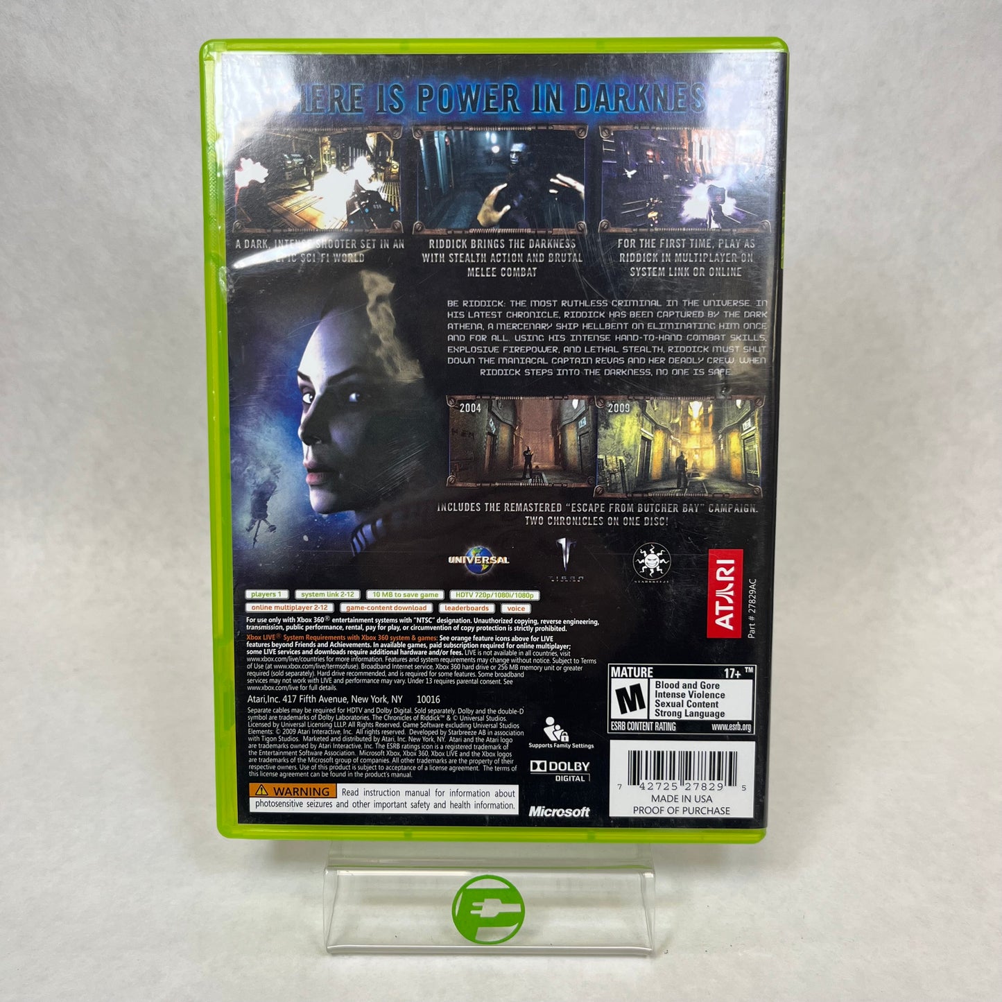 Chronicles of Riddick: Assault on Dark Athena (Xbox 360, 2009)
