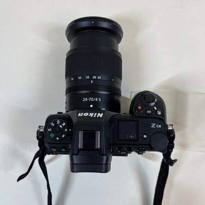 Nikon Z6 III 24.5MP Digital SLR DSLR Camera 850 Shutter Count w/ 24-70/4 S Lens