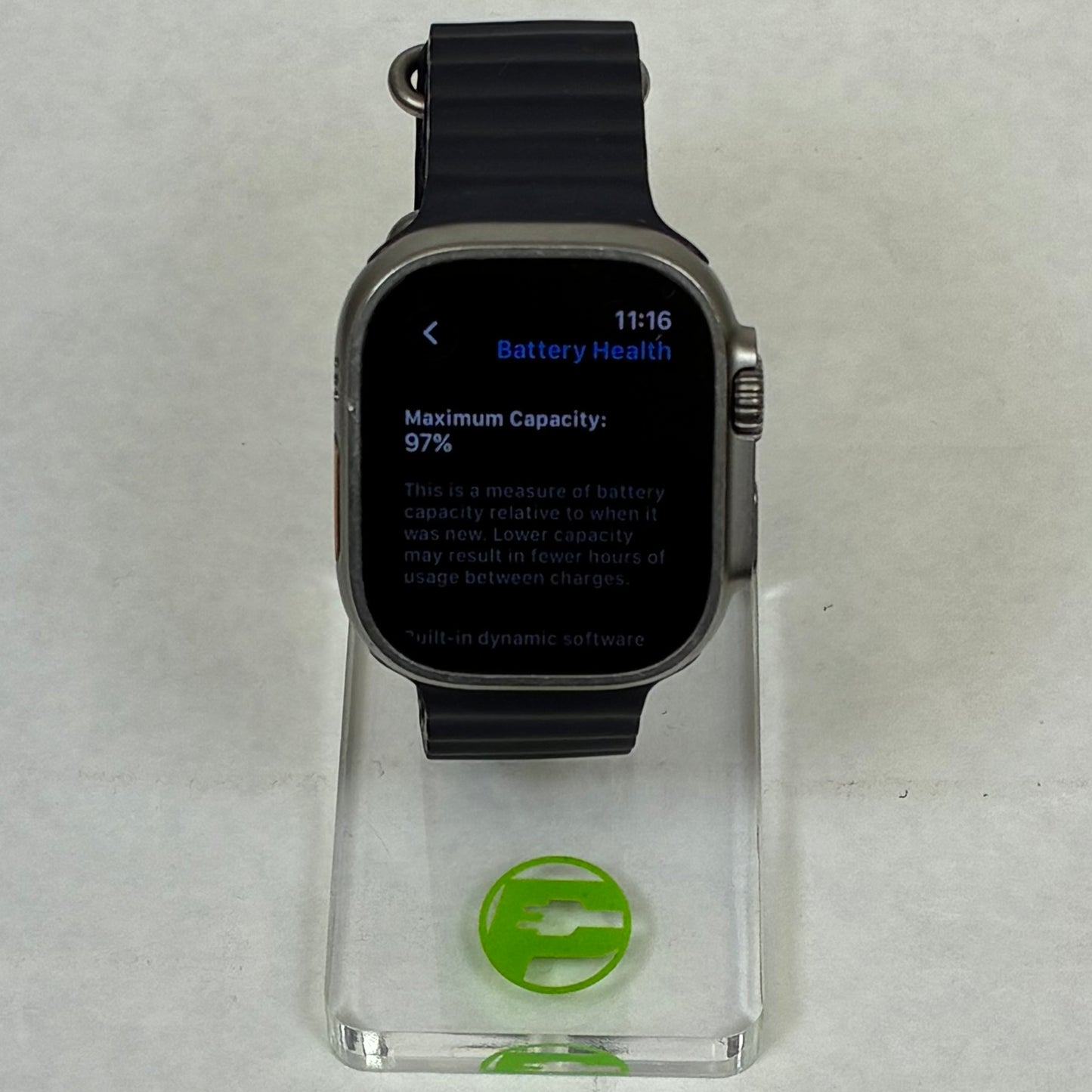 Unlocked Apple Watch Ultra 2 49MM Natural Titanium Black Ocean Band MX4D3LW/A