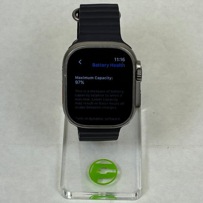 Unlocked Apple Watch Ultra 2 49MM Natural Titanium Black Ocean Band MX4D3LW/A
