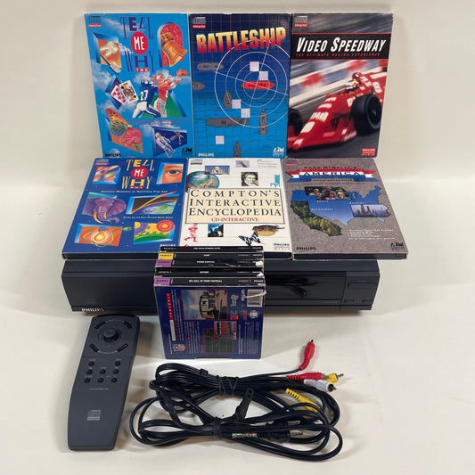 Sony Philips CD-I 220/37 Black Vintage Video Game Console w/ 11 Games READ 