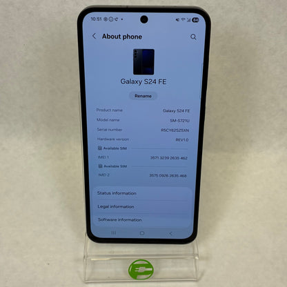 Verizon Samsung Galaxy S24 FE 8GB RAM 128GB SM-S721U Black