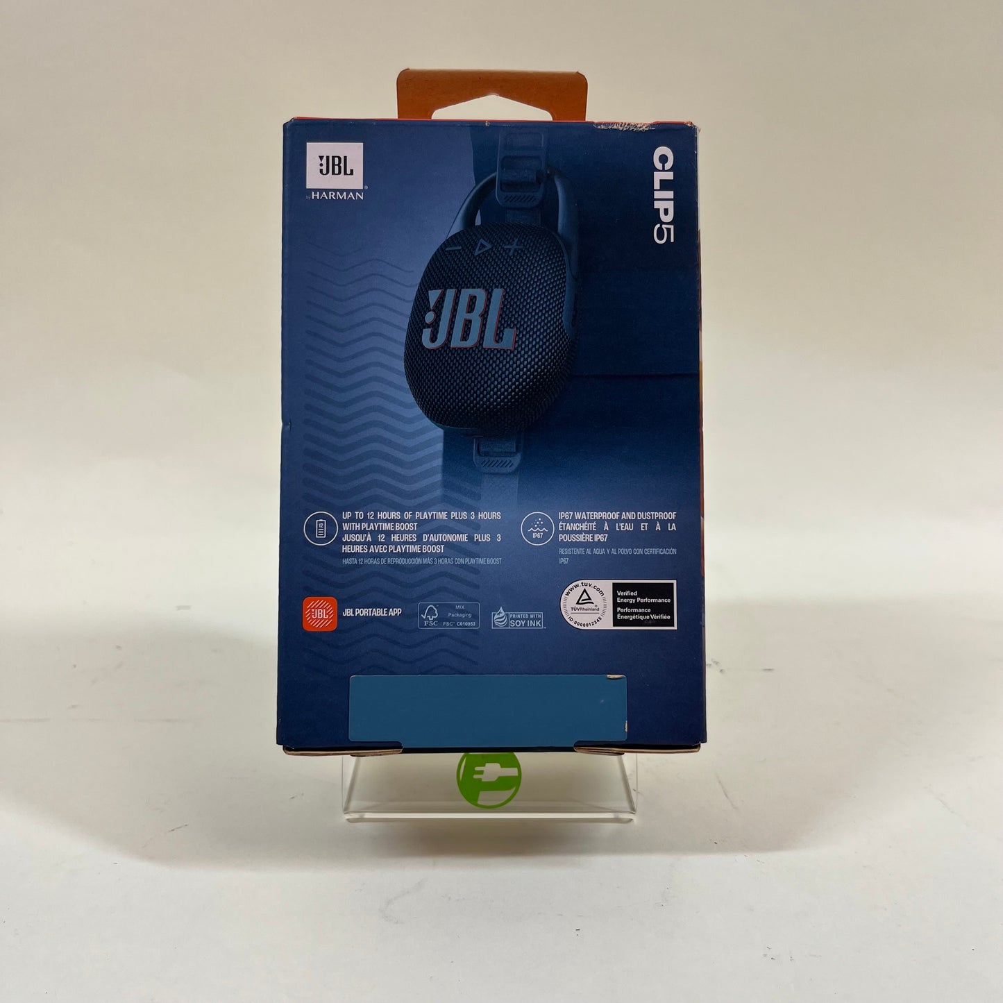 New JBL Clip 5 Portable Wireless Bluetooth Speaker Blue JBLCLIP5BLUAM