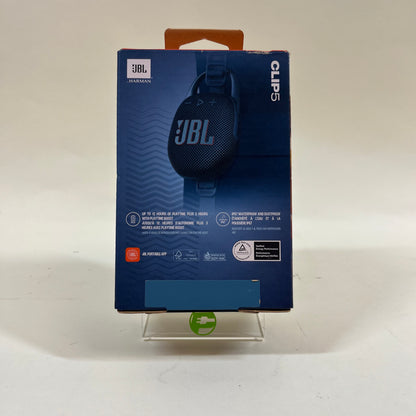 New JBL Clip 5 Portable Wireless Bluetooth Speaker Blue JBLCLIP5BLUAM