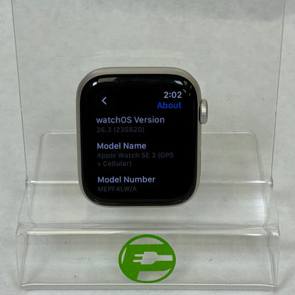 GPS Only Apple Watch SE 3 44MM Starlight Aluminum MEPF4LW/A Face Only
