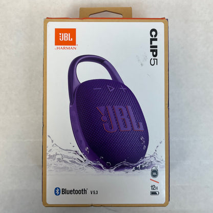 New JBL Clip 5 Portable Wireless Bluetooth Speaker Purple JBLCLIP5PURAM