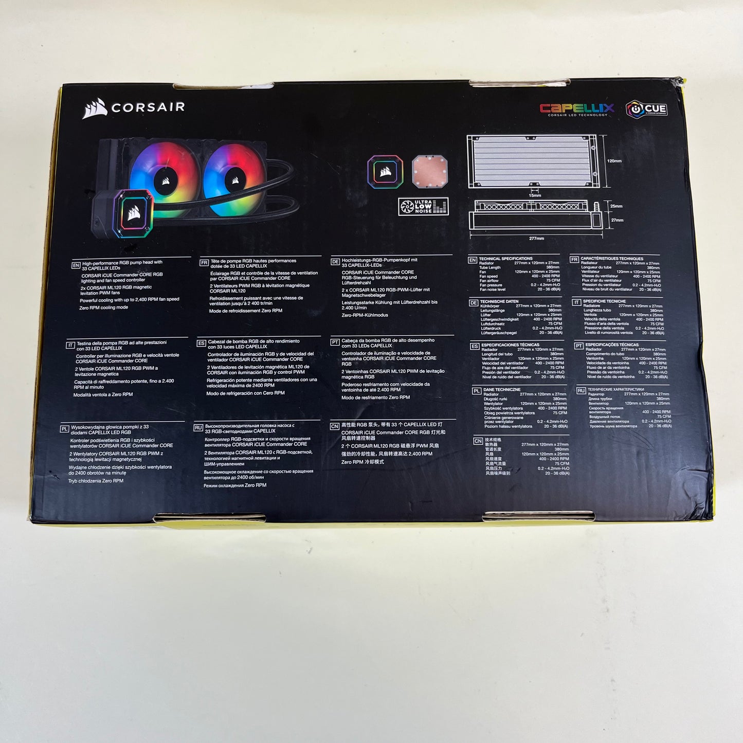 Corsair iCUE H100i ELITE CAPELLIX 240mm RGB Liquid CPU Cooler CW-9060046-WW
