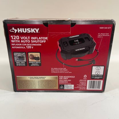 New Husky 1009544671 120V Inflator w/ Auto Shutoff