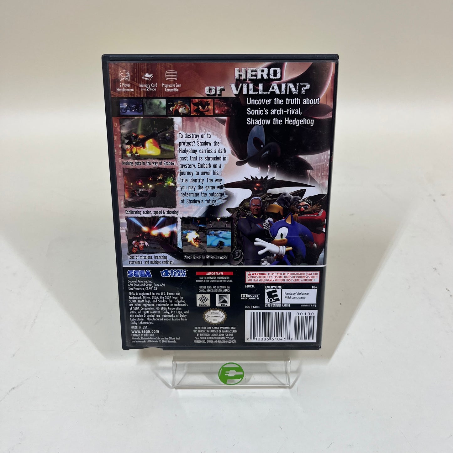 Shadow The Hedgehog (Nintendo GameCube, 2005)