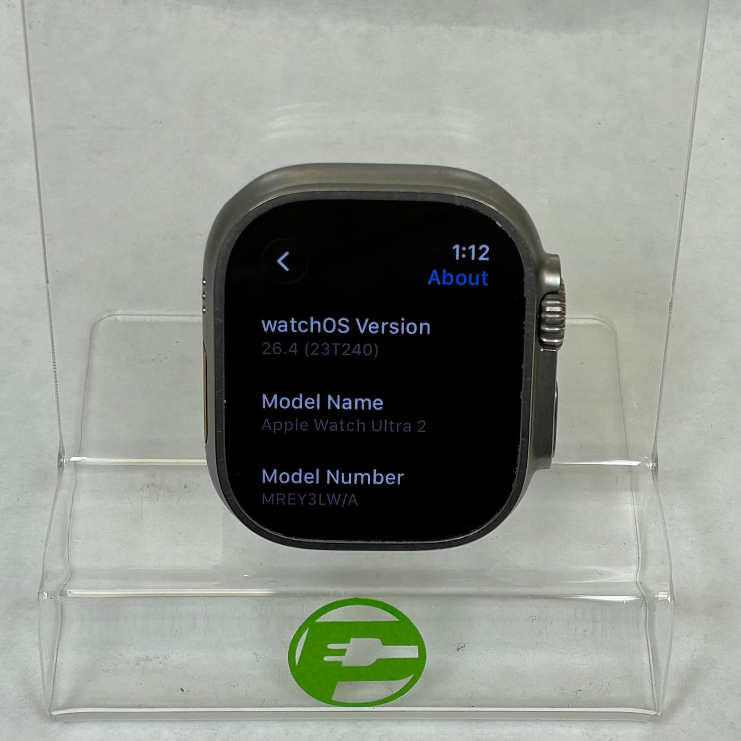 Unlocked Apple Watch Ultra 2 49MM Silver Titanium MREY3LW/A Face Only