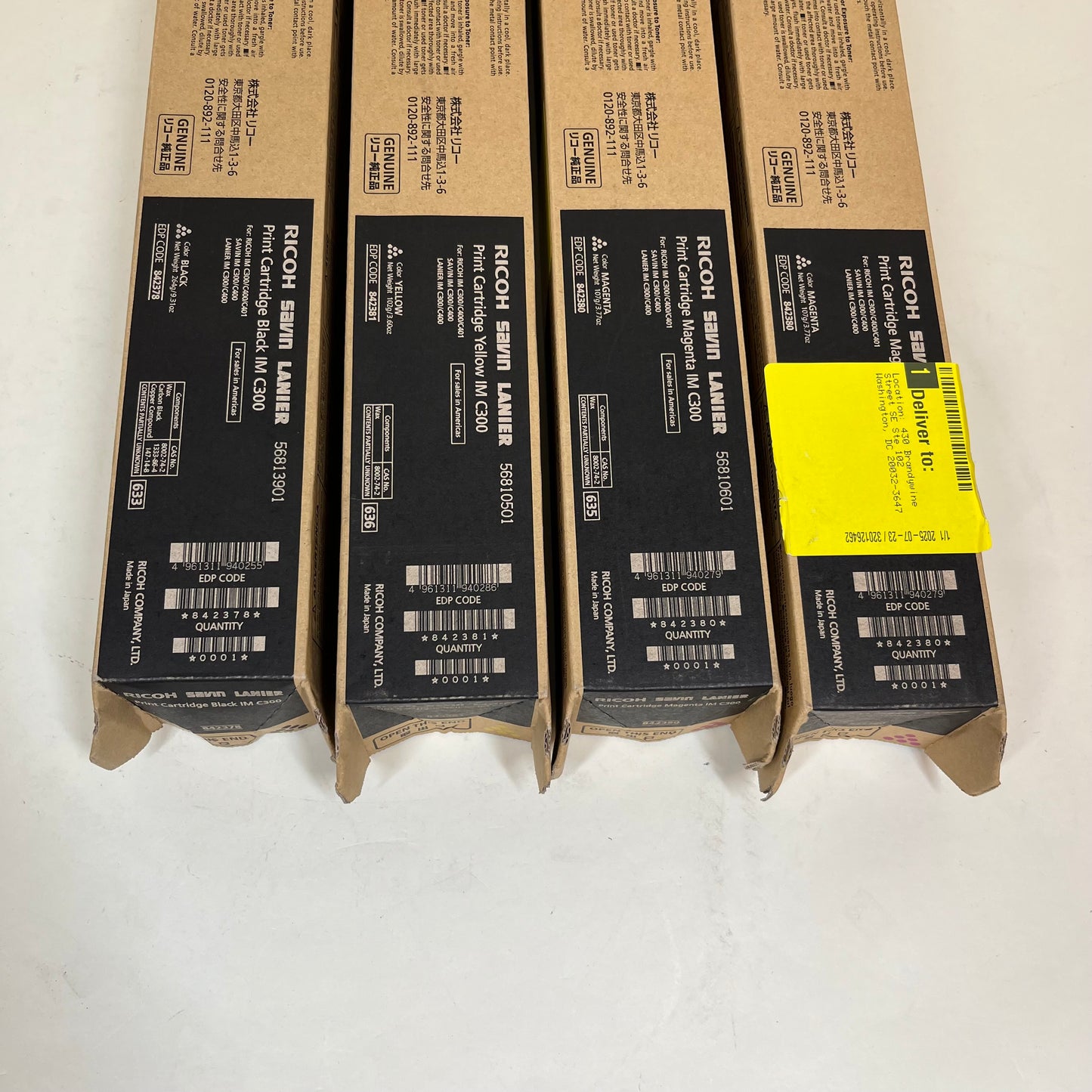 New Ricoh Savin Lanier IM C300 2-M 1-Y 1-K Toner Cartridge 842378 842380 842381