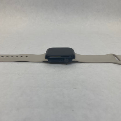 GPS Only Apple Watch Series 9 41MM Black Aluminum Beige Sport Band MR8W3LL/A
