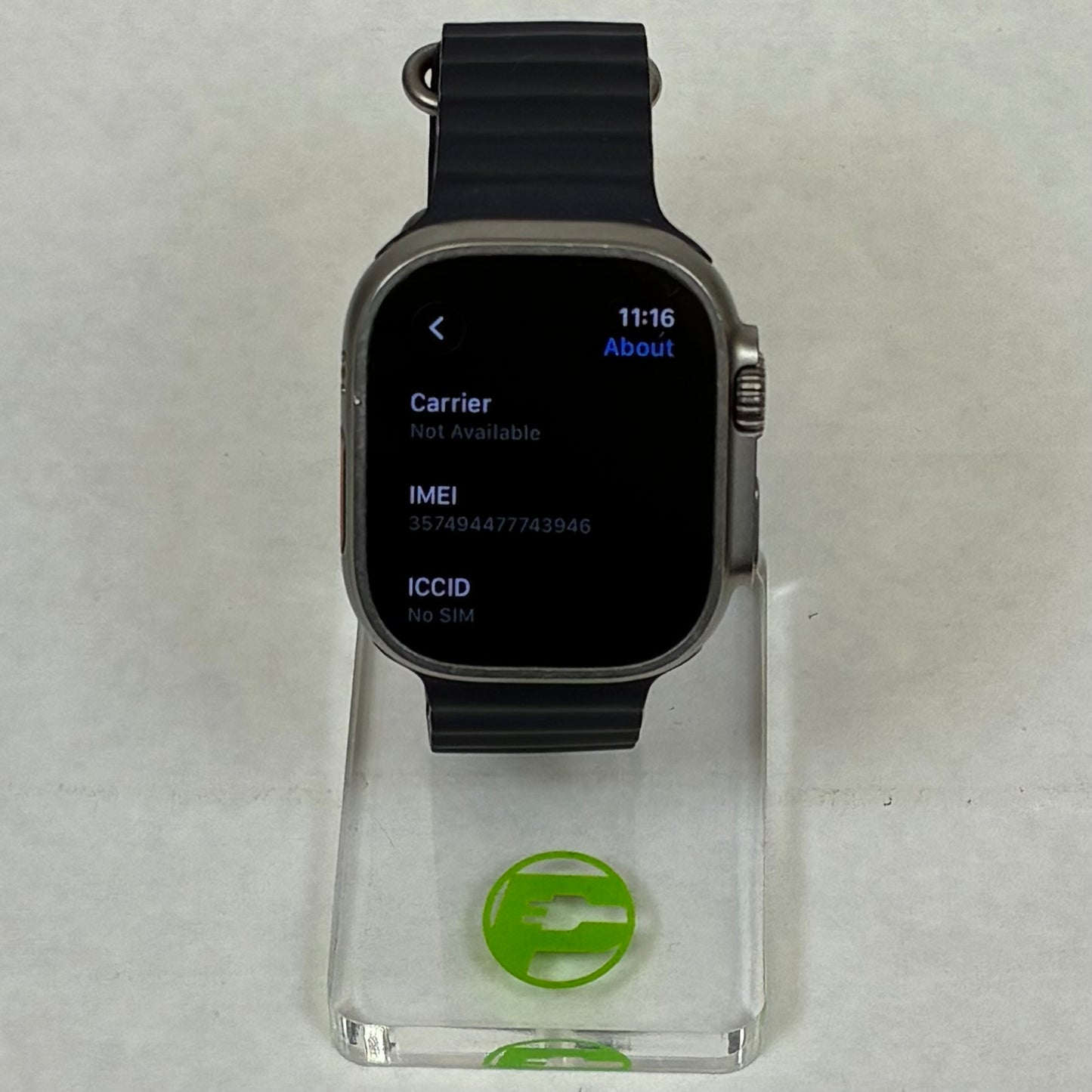 Unlocked Apple Watch Ultra 2 49MM Natural Titanium Black Ocean Band MX4D3LW/A