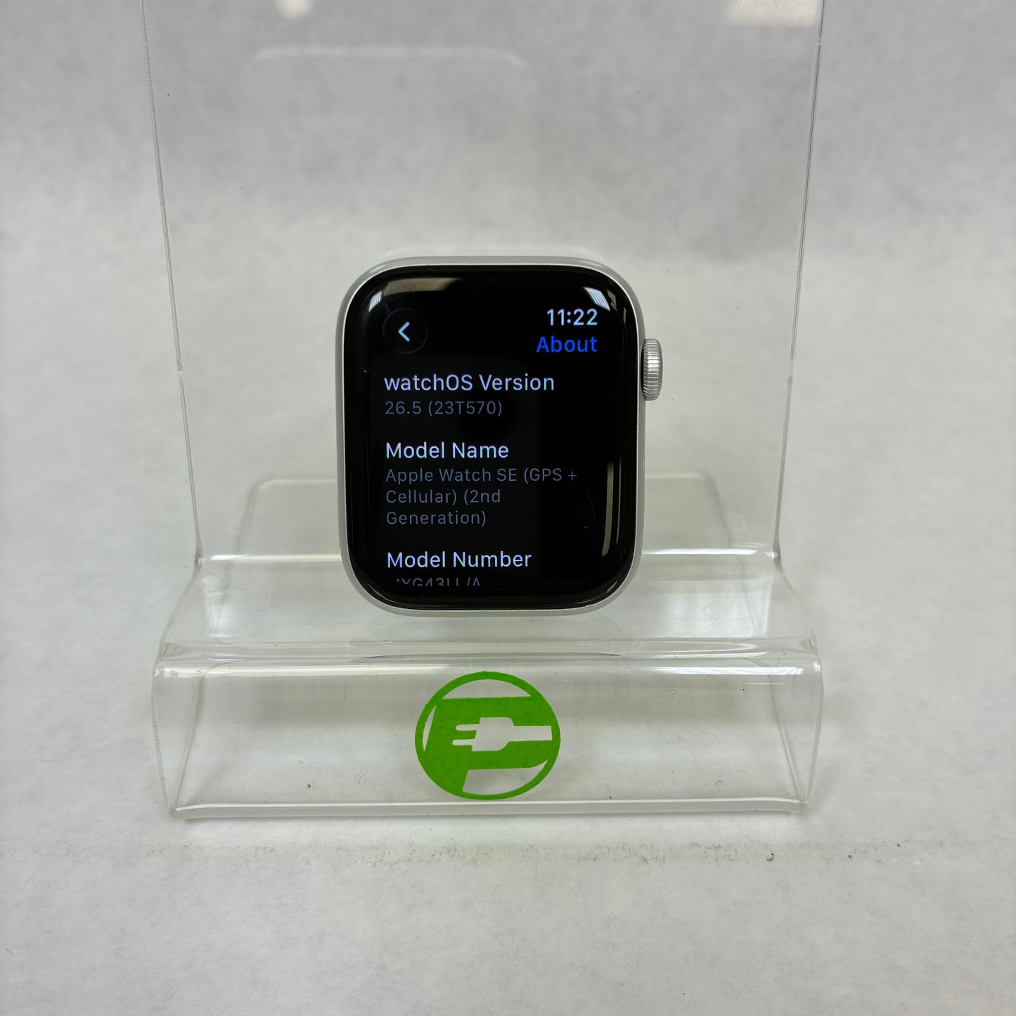Unlocked Apple Watch SE 2nd Gen 44MM Silver Aluminum MXG43LL/A