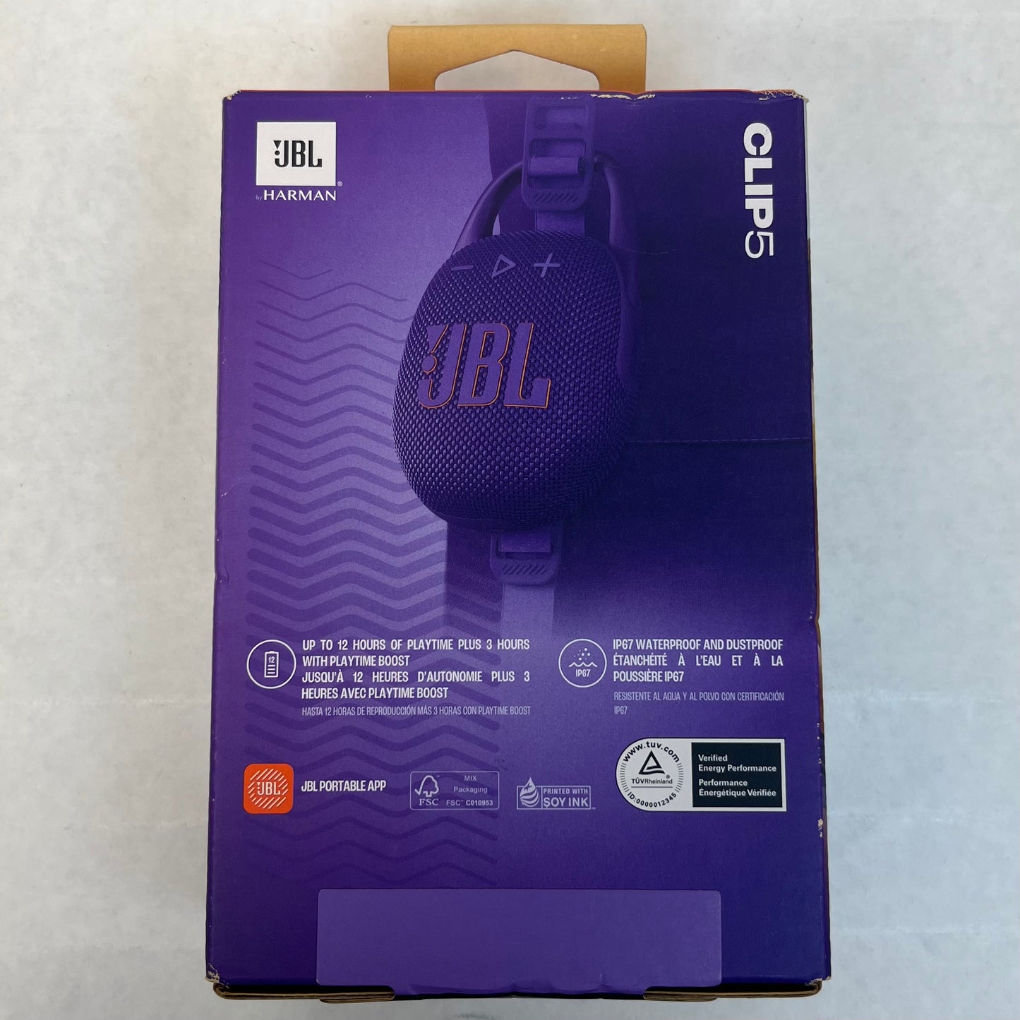New JBL Clip 5 Portable Wireless Bluetooth Speaker Purple JBLCLIP5PURAM