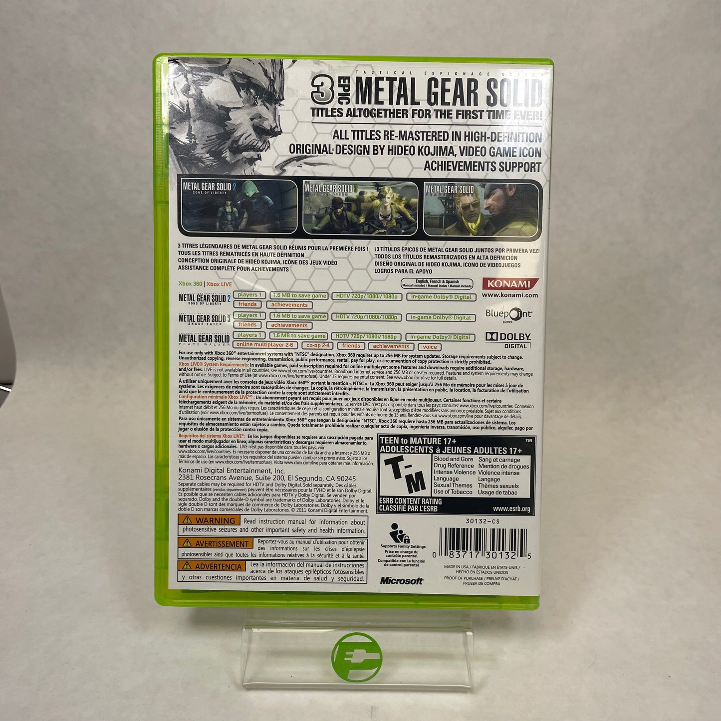 Metal Gear Solid HD Collection (Xbox 360, 2011)