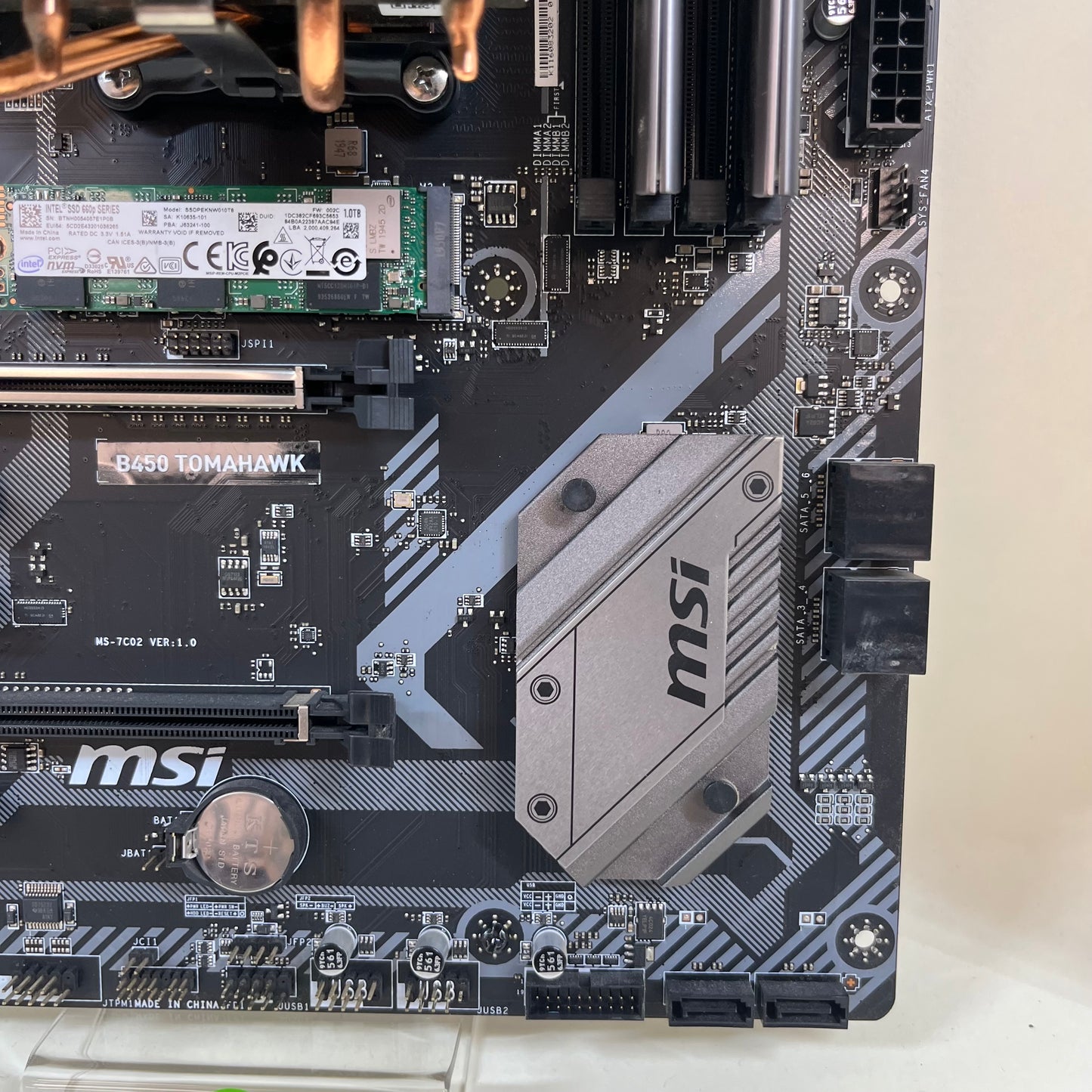 MSI B450 TOMAHAWK AM4 ATX Ryzen 7 3700x Intel NVMe 1TB SSD T Force Vulcan Z DDR4