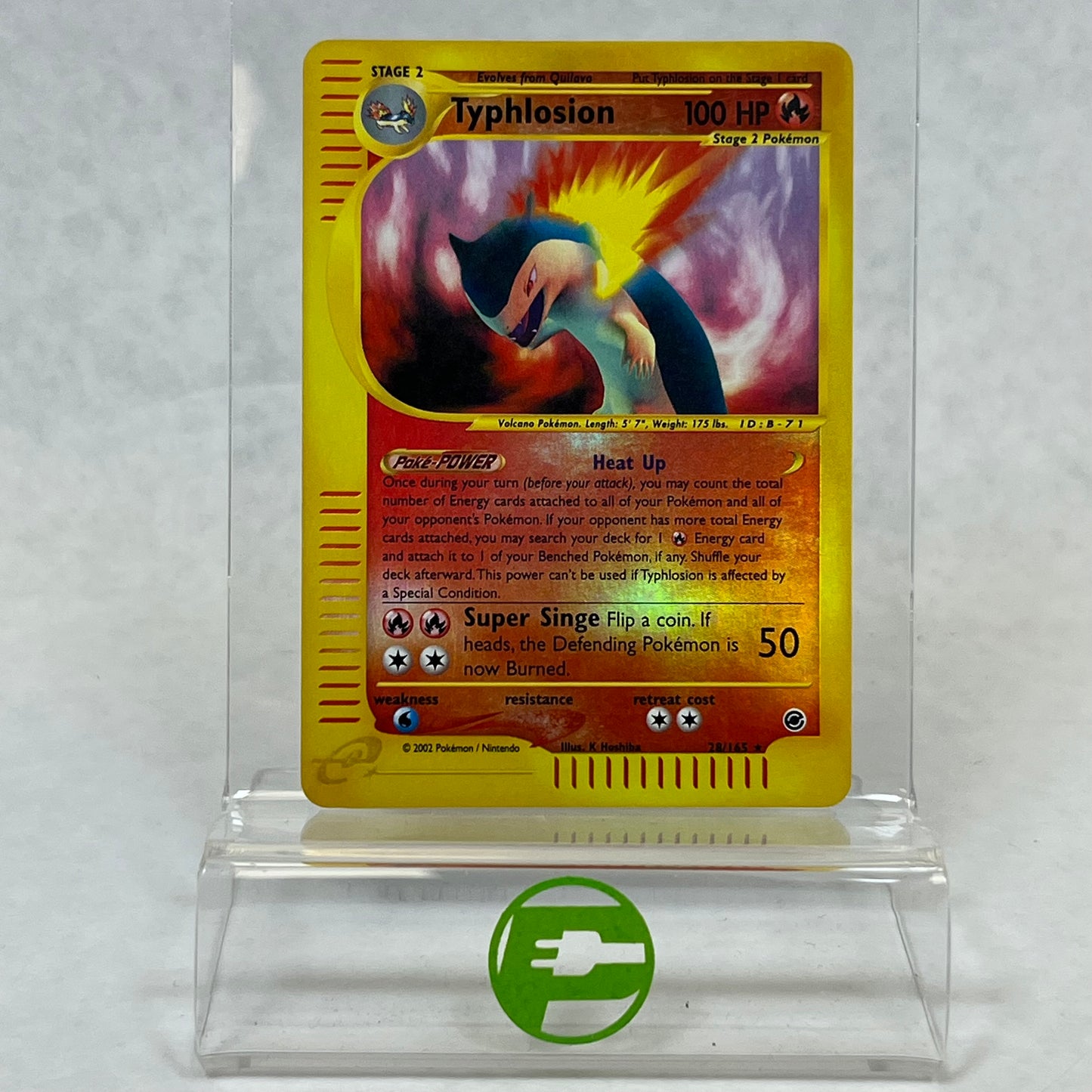 Pokémon TCG Expedition Base Set Typhlosion 28/165 Reverse Holo English