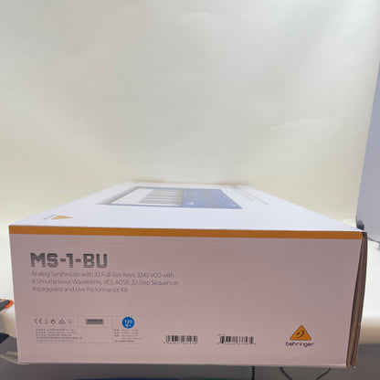 New Behringer MS-1-BU Analog Synthesizer w/ 32 Full-Size Keys 4033653031479 Blue