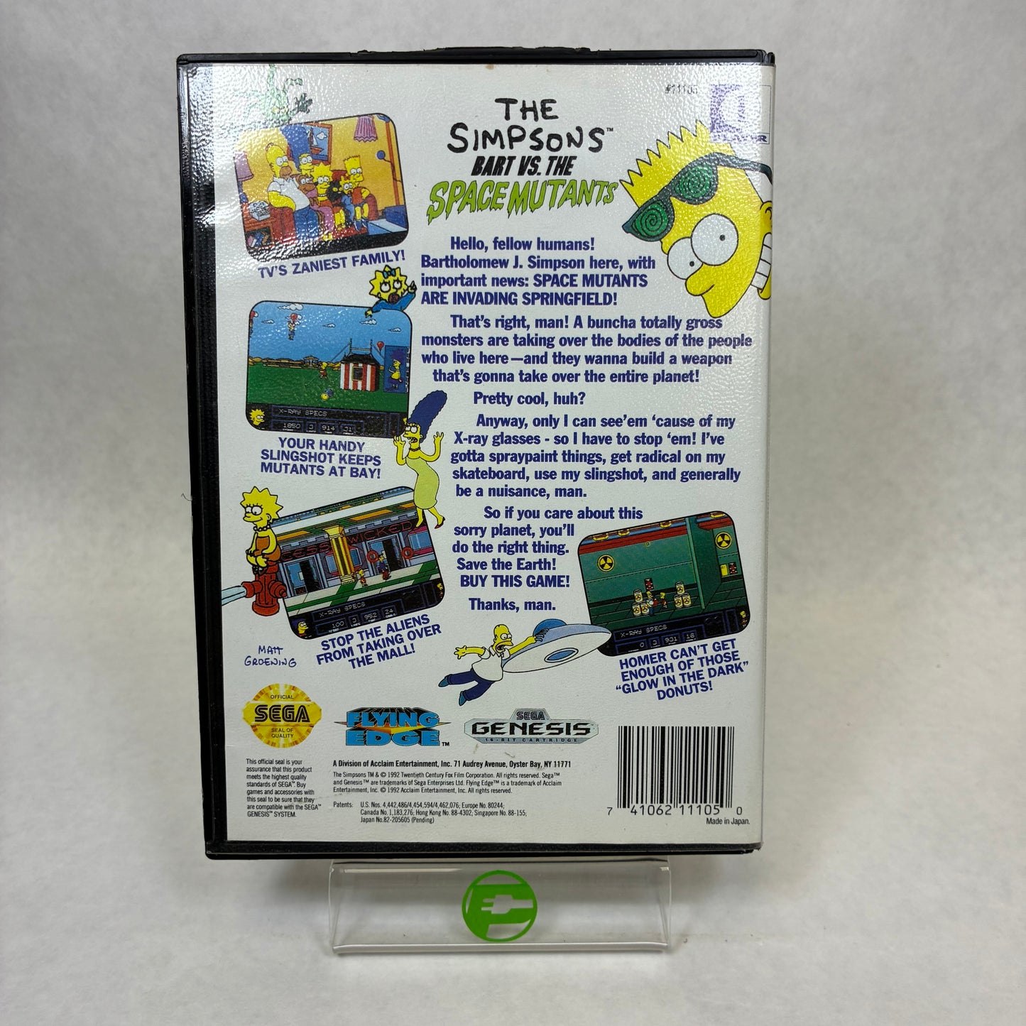 The Simpsons Bart vs the Space Mutants (Sega Genesis, 1992)