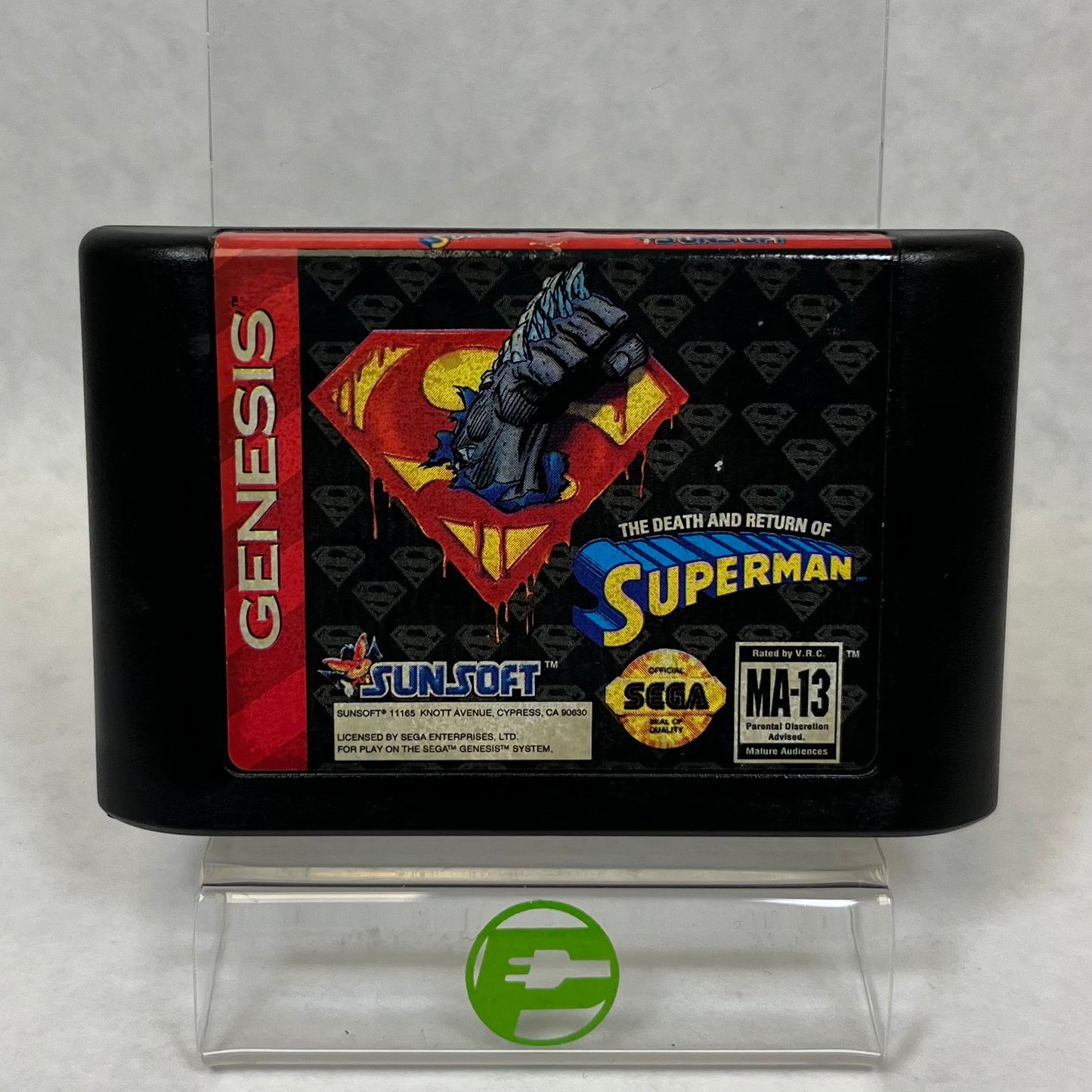 The Death and Return of Superman (Sega Genesis, 1994) Cartridge Only