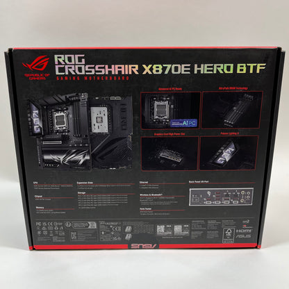 New Asus X870E Hero BTF AM5 ATX AMD DDR5 Motherboard