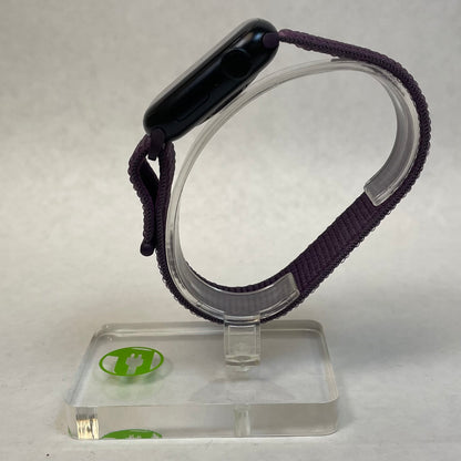 GPS Only Apple Watch Series 9 41MM Black Aluminum Plum Sport Loop MR8W3LL/A