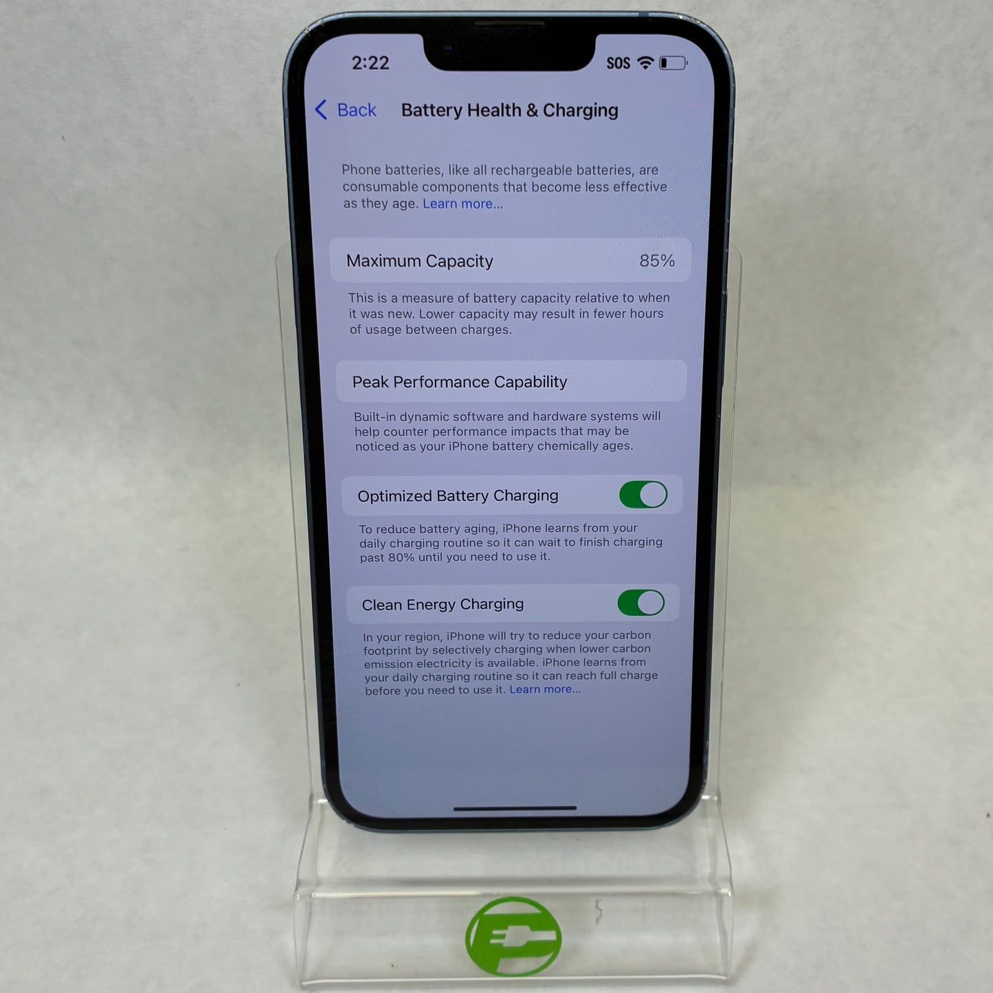 Unlocked Apple iPhone 14 128GB 18.7.7 Blue MPVH3LL/A