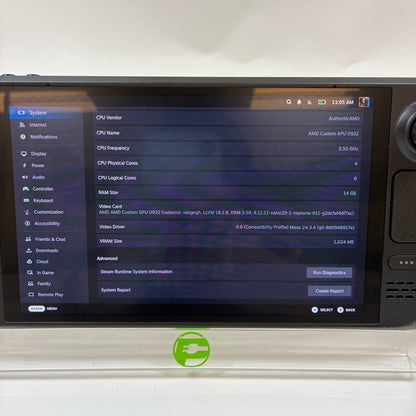 Valve Steam Deck OLED 7.4" AMD 6nm Ryzen APU 16GB RAM 1TB Black 1030