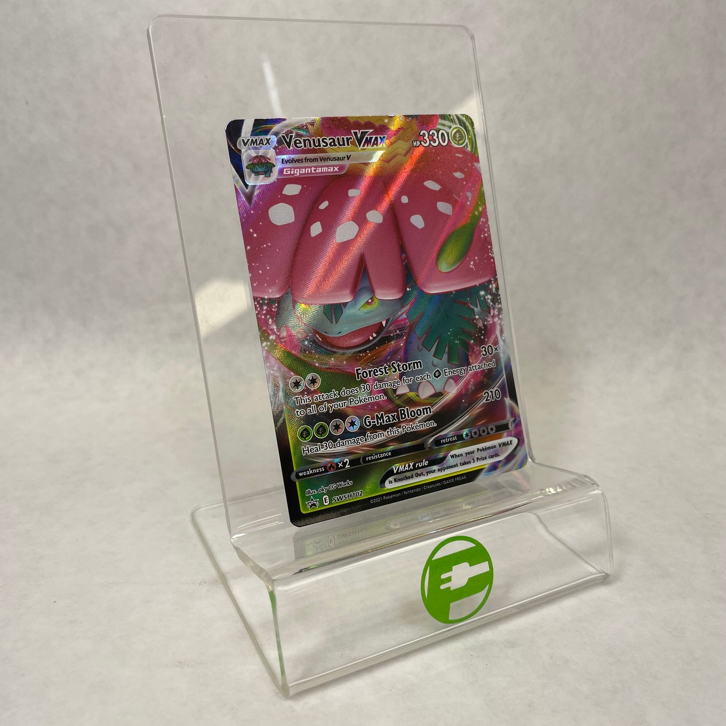Pokémon TCG Sword & Shield Venusaur VMAX SWSH102 Holo Textured English