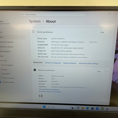 Asus ROG Zephyrus G15 GA502IU 15.6" Ryzen 7 4800HS 2.9GHz 16GB RAM 1TB SSD