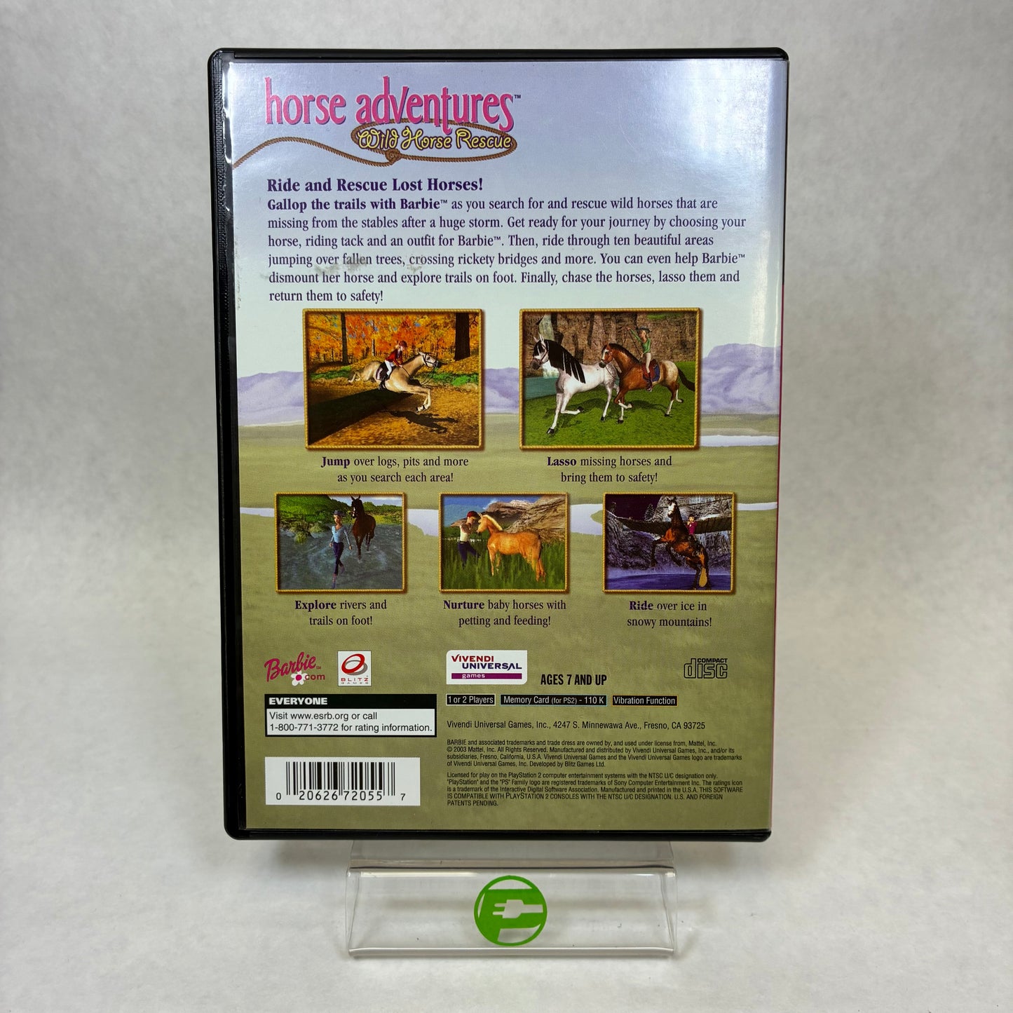 Barbie Horse Adventures Wild Horse Rescue (Playstation 2, 2003)