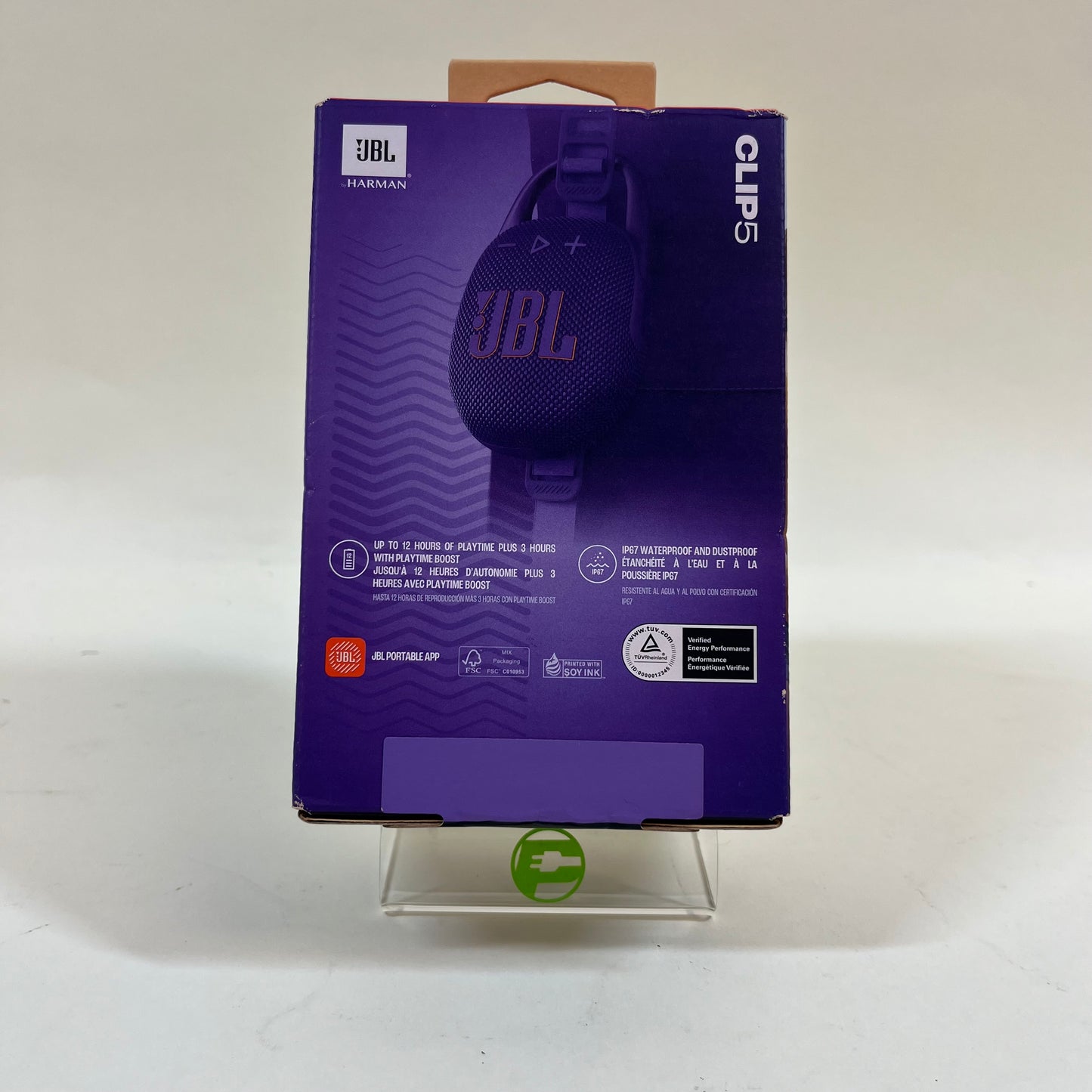 New JBL Clip 5 Portable Wireless Bluetooth Speaker Purple JBLCLIP5PURAM